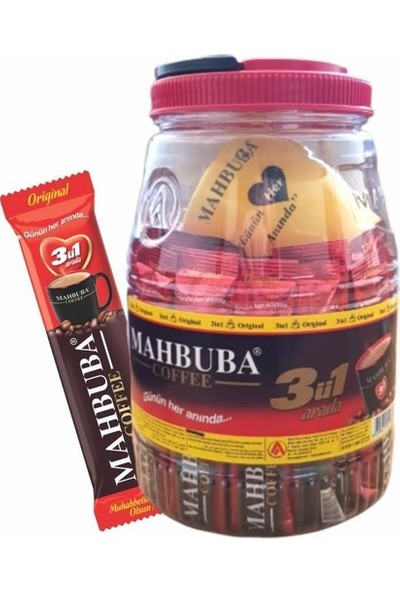 Mahbuba 3'ü 1 Arada Kahve 18 gr x 36'lı Paket + Özel Kupa