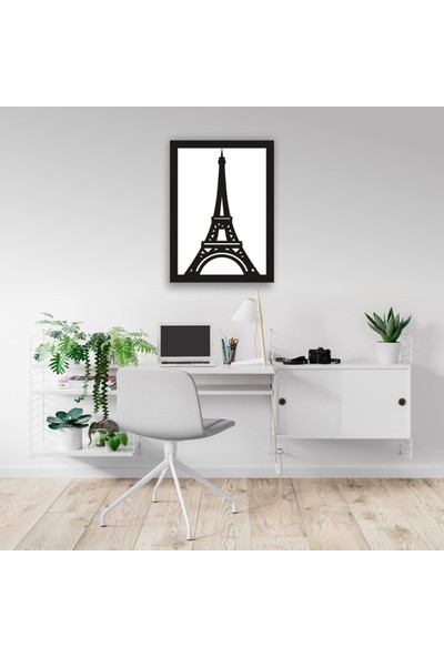 Ikbal Market Paris Eyfel Kulesi Dekoratif Ahşap Duvar Tablosu