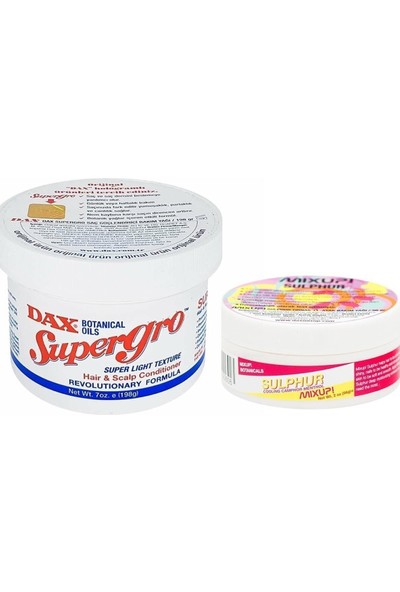 Dax Supergo 198 gr - Yavaş Uzayan Saçlara Özel Saç Bakım Yağı + Mixup! Sulphur 56 gr - Tırnak Bakım Yağı