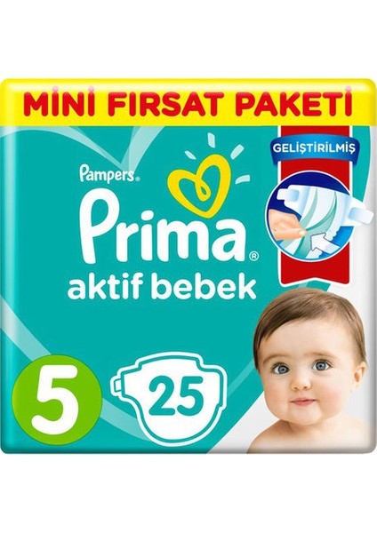 Aktif Bebek Mini Fırsat Paket 25'lı 5 Beden