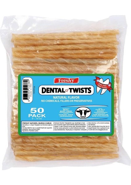 Dental Twist Naturel Burgu Çubuk 50LI Idili