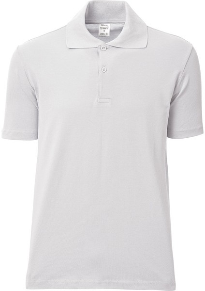 Polo Yaka Beyaz Işçi Lakoste T-Shirt