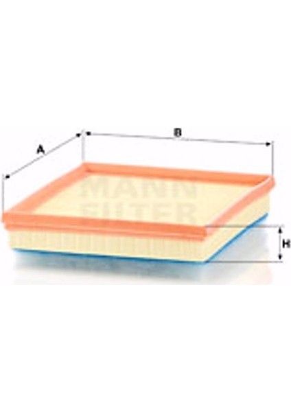 Peugeot Partner Panelvan 1.6 Bluehdi 100 2008-2019 Mann-Filter Hava Filt fiyatları