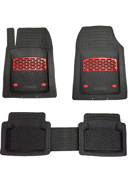 Seat ALTEA 2004 Model 3D Havuzlu Paspas Kırmızı