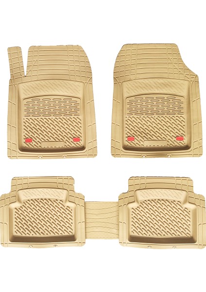 Seat Leon 2021 Model 3D Havuzlu Paspas Full Bej