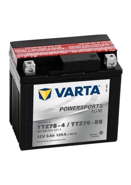 Ttz7S-Bs 12V5Ah Varta Motosiklet Aküsü