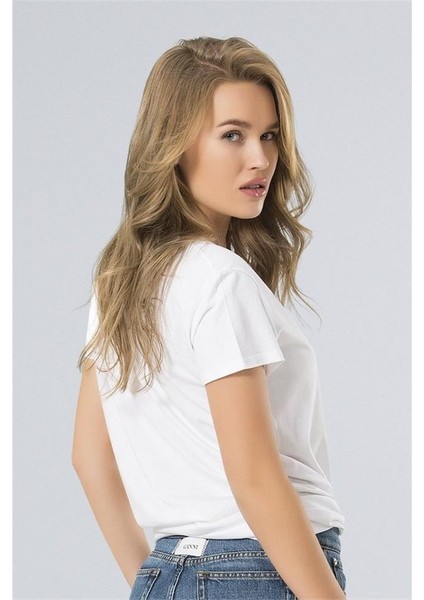LONDON Kadın T-Shirt - Beyaz modelleri