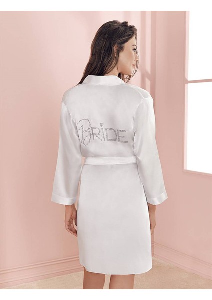 900 Bride Saten Sabahlık - Ekru fiyatları