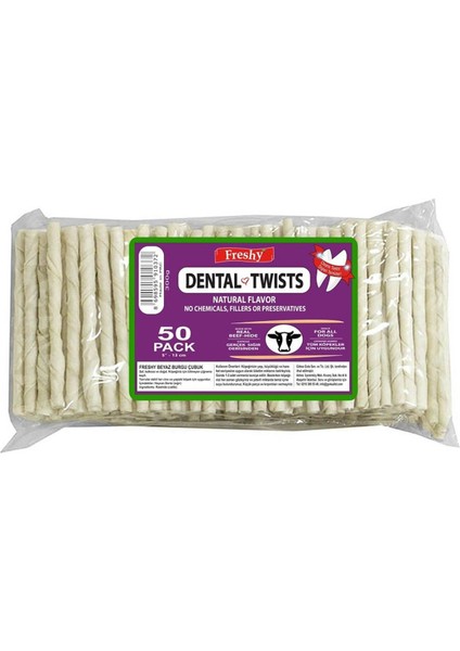 Dental Twist Beyaz Burgu Çubuk 50LI Idili