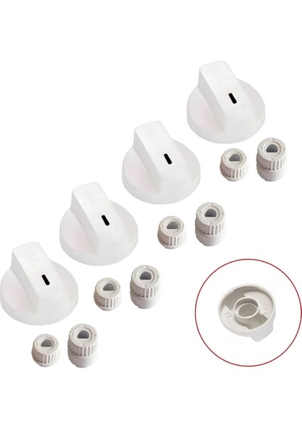 Silverline Düğme 4 Lü Takımı Ankastre Set Üstü Ocak Düğmesi SÜ0010