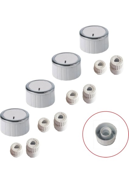 Alveus Düğme 4 Lü Takımı Ankastre Set Üstü Ocak Düğmesi SÜ0013