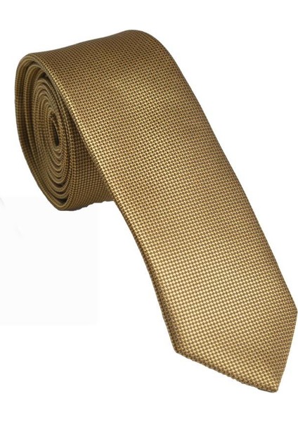 Gold Kravat Mendil Yaka Çiçeği Set