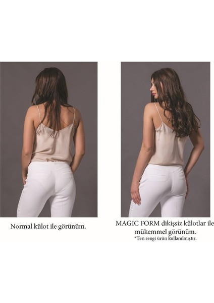 753 Lazer Kesim Dikişsiz Şort Külot - Natural Ten modelleri