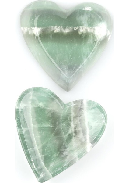 Florit Doğal Taş Içi Oyuk Kalp