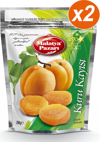 Malatya Pazarı Murat Palancı Kuru Kayısı 2 x 200 gr