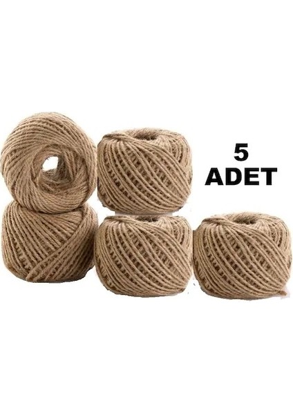 5 Adet, Jüt Ip, Halat, Hasır Ipi, Çuval Ipi, Kırnap Ip, Keten Ip