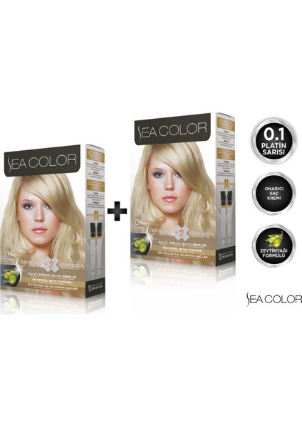 SEA COLOR 0.1  Platin Sarısı 2'li Set Boya