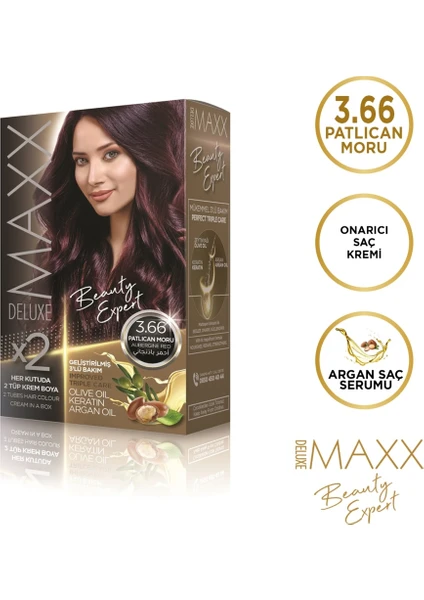 MAXX DELUXE BEAUTY EXPERT 3.66  Patlıcan Moru Set Boya