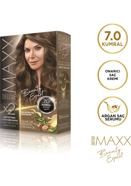 MAXX DELUXE BEAUTY EXPERT 7.0  Kumral Set Boya