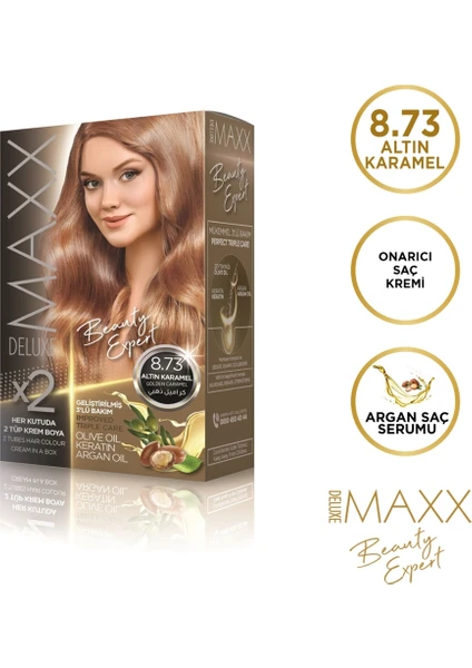 MAXX DELUXE BEAUTY EXPERT 8.73  Altın Karamel  Set Boya