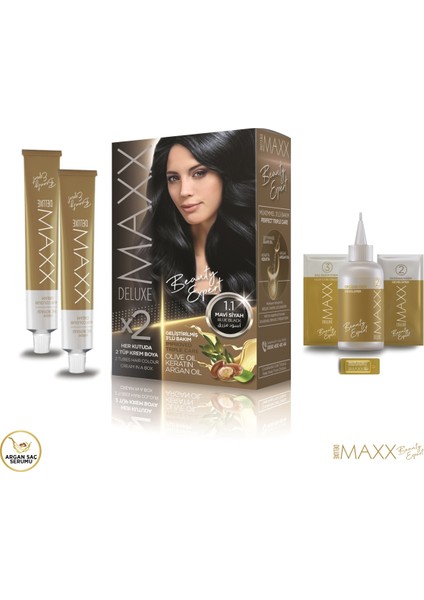 MAXX DELUXE BEAUTY EXPERT 1.1  Mavi Siyah Set Boya