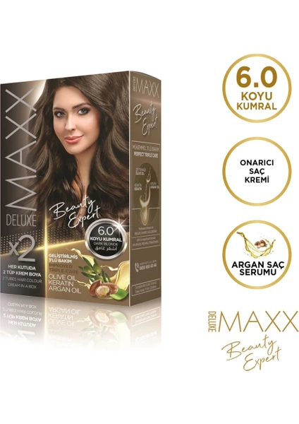 MAXX DELUXE BEAUTY EXPERT 6.0  Koyu Kumral Set Boya