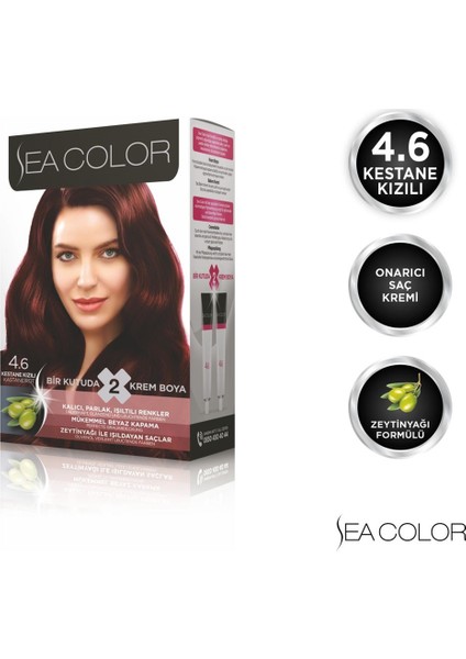 SEA COLOR 4.6  Kestane Kızılı Set Boya