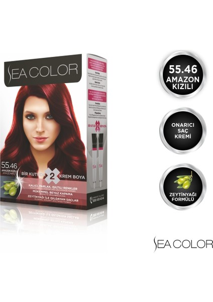 SEA COLOR 55.46  Amazon Kızılı Set Boya