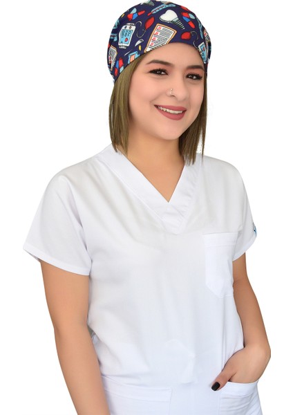 Lacivert Ilkyardım Doktor Hemşire Hastane Medikal Cerrahi Bone