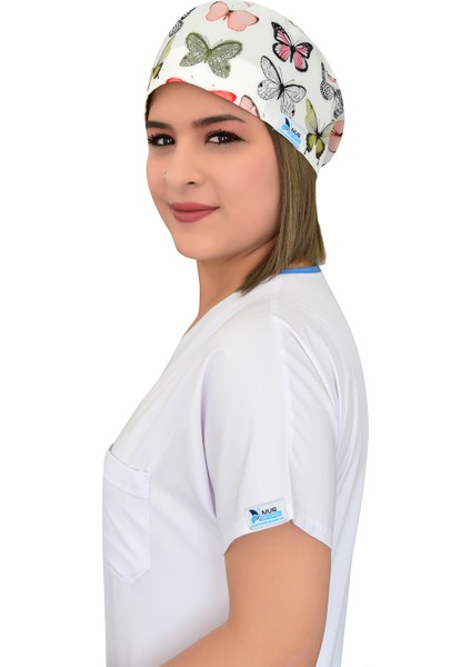 Yeşil Kelebek Desen Doktor Hemşire Hastane Medikal Cerrahi Bone fiyatları