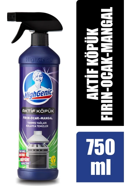 Highgenic Aktif Köpük- Fırın ,ocak, Mangal Temizleyici 750 ml