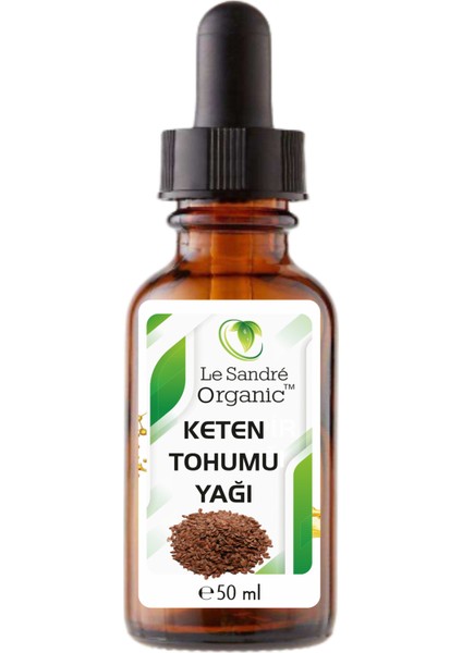 Le Sandre Organics Keten Tohumu Yağı (Soğuk Sıkım) 50 ml