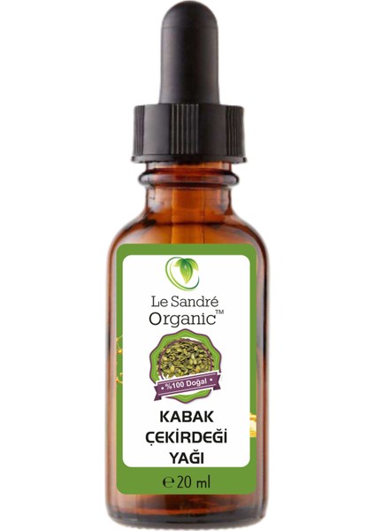 Le Sandre Organics Kabak Çekirdeği Yağı 20 ml (Soğuk Sıkım)