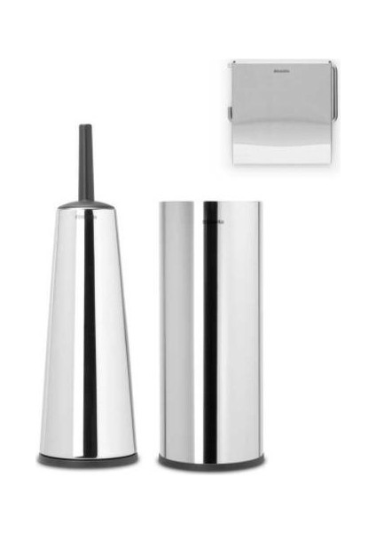 Banyo Aksesuarı 3 Lü Set Parlak Paslanmaz Çelik 280689