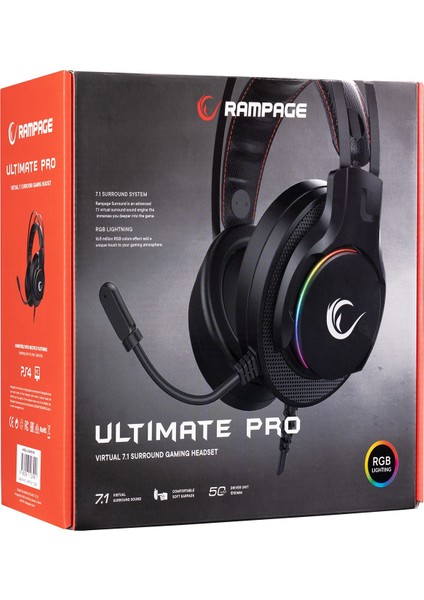 RG-X19 Ultımate Pro Siyah 7.1 Surround Sound System Rgb Ledli Mikrofonlu Oyuncu Kulaklığı indirimleri