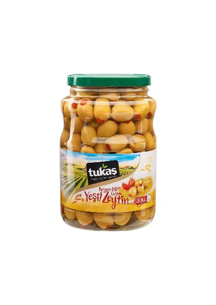 Biberli Yeşil Zeytin 201-230 1000 gr
