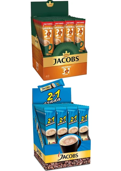 3ü1 Arada Kahve 40 Lı + Jacobs 2si1 Arada Kahve 40 Lı