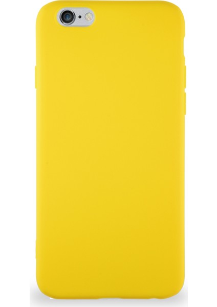 Apple iPhone 6s Kılıf Soft Premier Renkli Silikon Kapak - Sarı