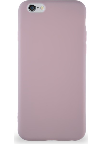 Apple iPhone 6s Kılıf Soft Premier Renkli Silikon Kapak - Pudra