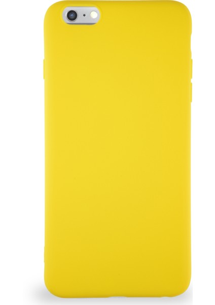 Apple iPhone 6 Plus Kılıf Soft Premier Renkli Silikon Kapak - Sarı