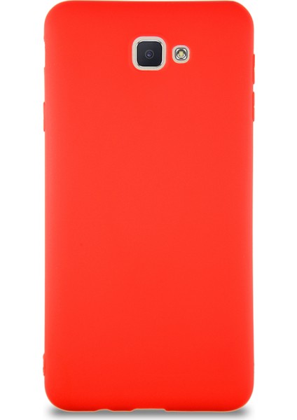 Samsung Galaxy J7 Prime 2 Kılıf Soft Premier Renkli Silikon Kapak - Kırmızı