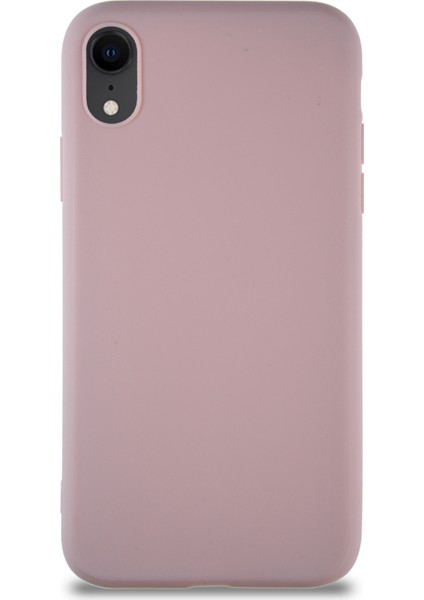 Apple iPhone Xr Kılıf Soft Premier Renkli Silikon Kapak - Pudra