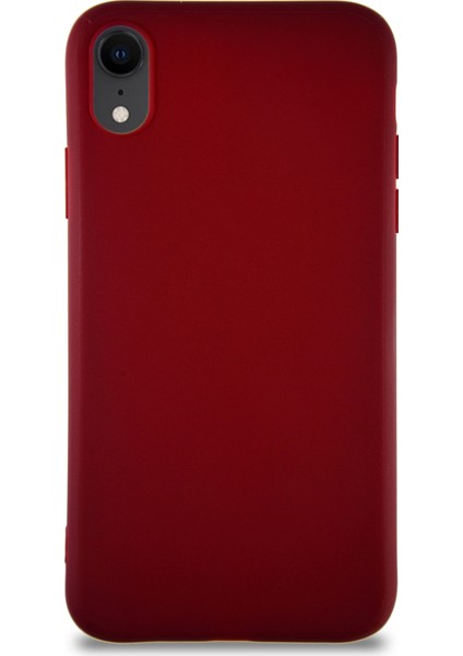 Apple iPhone Xr Kılıf Soft Premier Renkli Silikon Kapak - Mürdüm