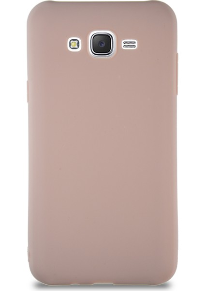Samsung Galaxy J7 Core Kılıf Soft Premier Renkli Silikon Kapak - Pudra