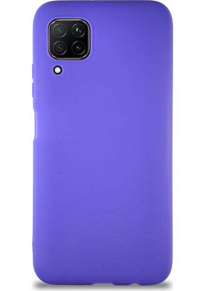 Huawei P40 Lite Kılıf Soft Premier Renkli Silikon Kapak - Mor