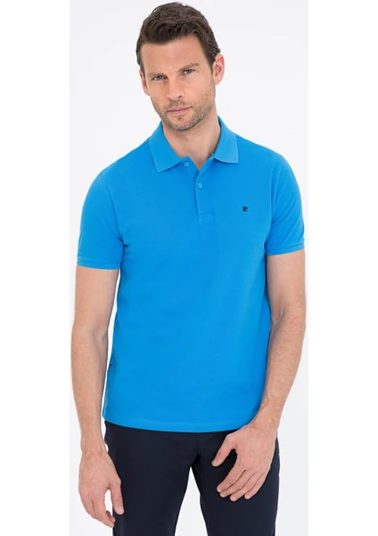 Pierre Cardin Kobalt Mavi Slim Fit Basic Polo Yaka T-Shirt 50239843-VR077