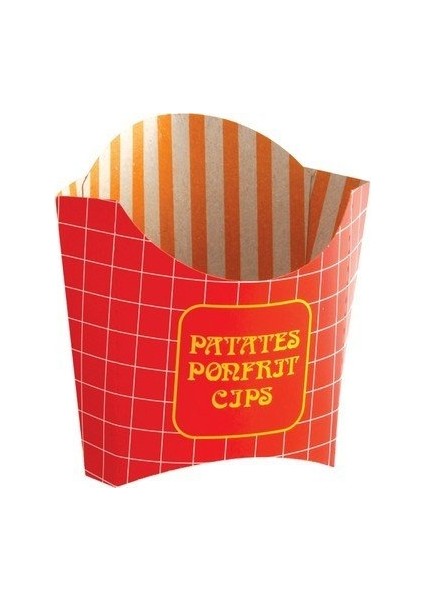 Cips Kutusu (Kızarmış Patates Kutusu) - 100'LÜ