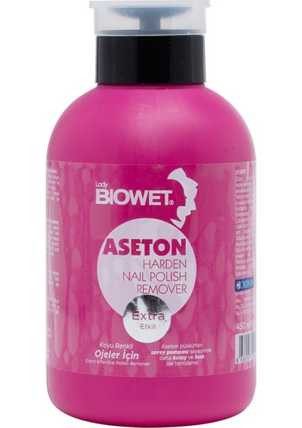 Biowet Extra Etkili Pompalı Aseton 450 ml