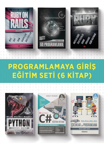 Dikeyeksen Yayın Dağıtım Programlamaya Giriş Eğitim Seti (6kitap) -  Murat Özalp