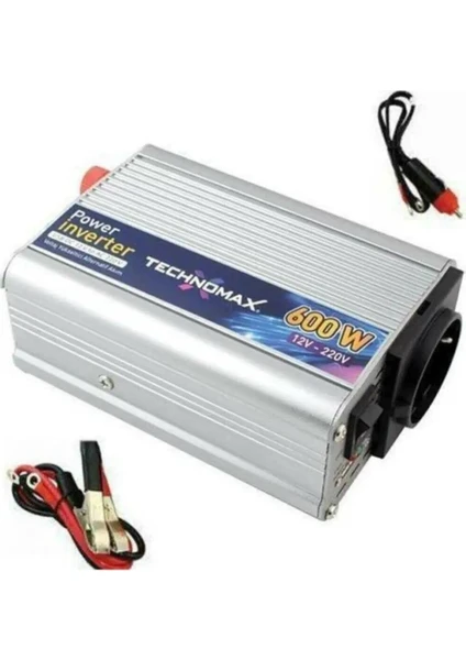 600W 12V Çevirici Invertör Araç Elektirik Çeviricisi